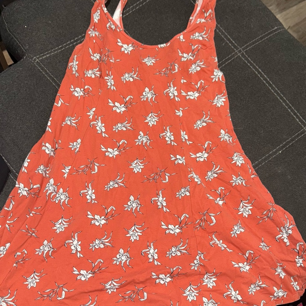 Forever 21 Orange Floral Mini Dress